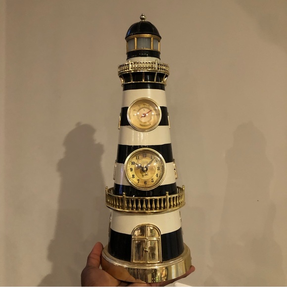 Vintage Lighthouse Clock with music box and thermometer - Picture 9 of 15